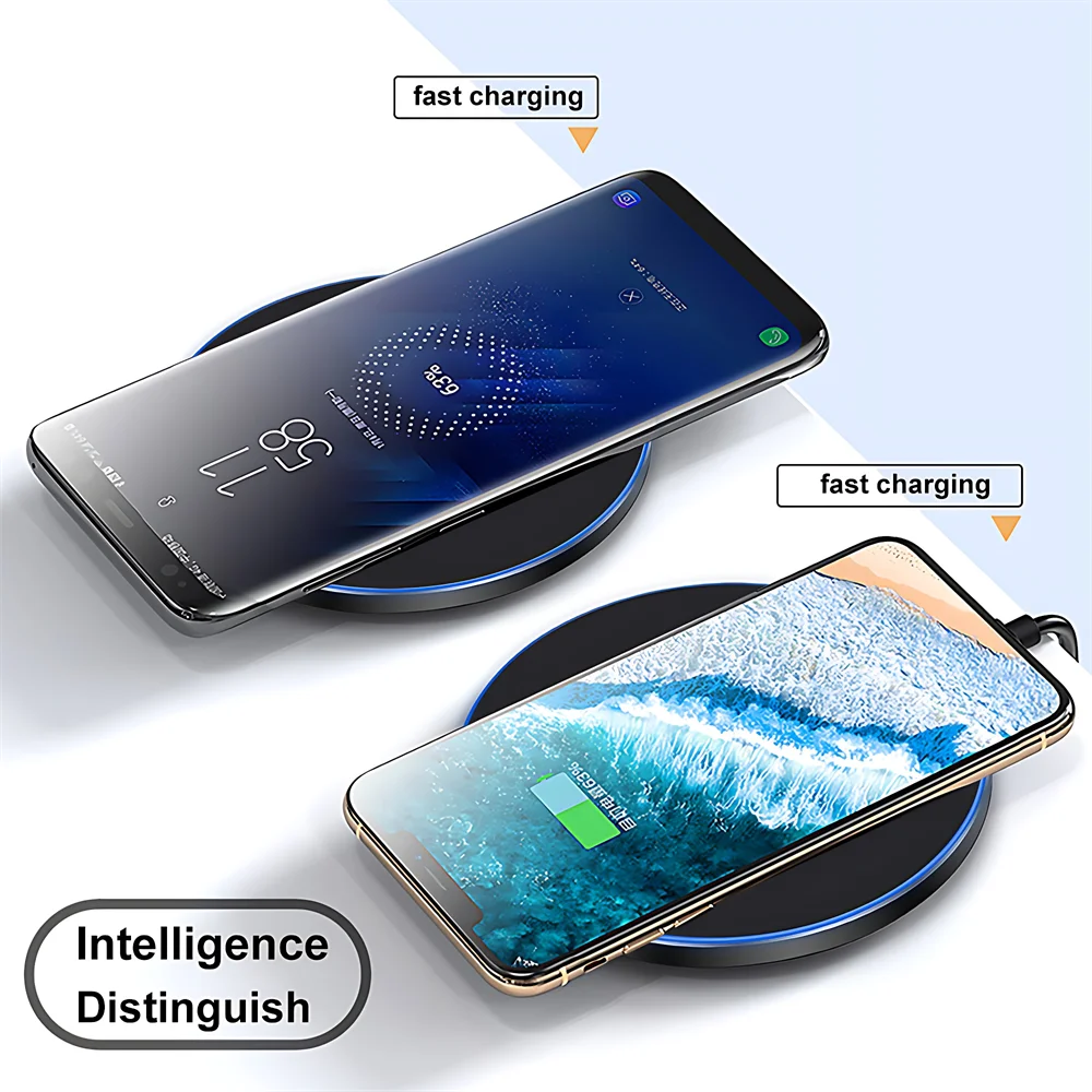 Wireless Charger Pad For iPhone 15 Pro Max 8 11 12 13 14 Plus Samsung Xiaomi Type C Phone Induction Fast Charging Dock Station