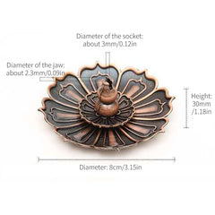 1 PC Incense Burner Lotus Shape Metal Burner Holder Incense Plate Stick Cone Incense Aromatherapy Craft