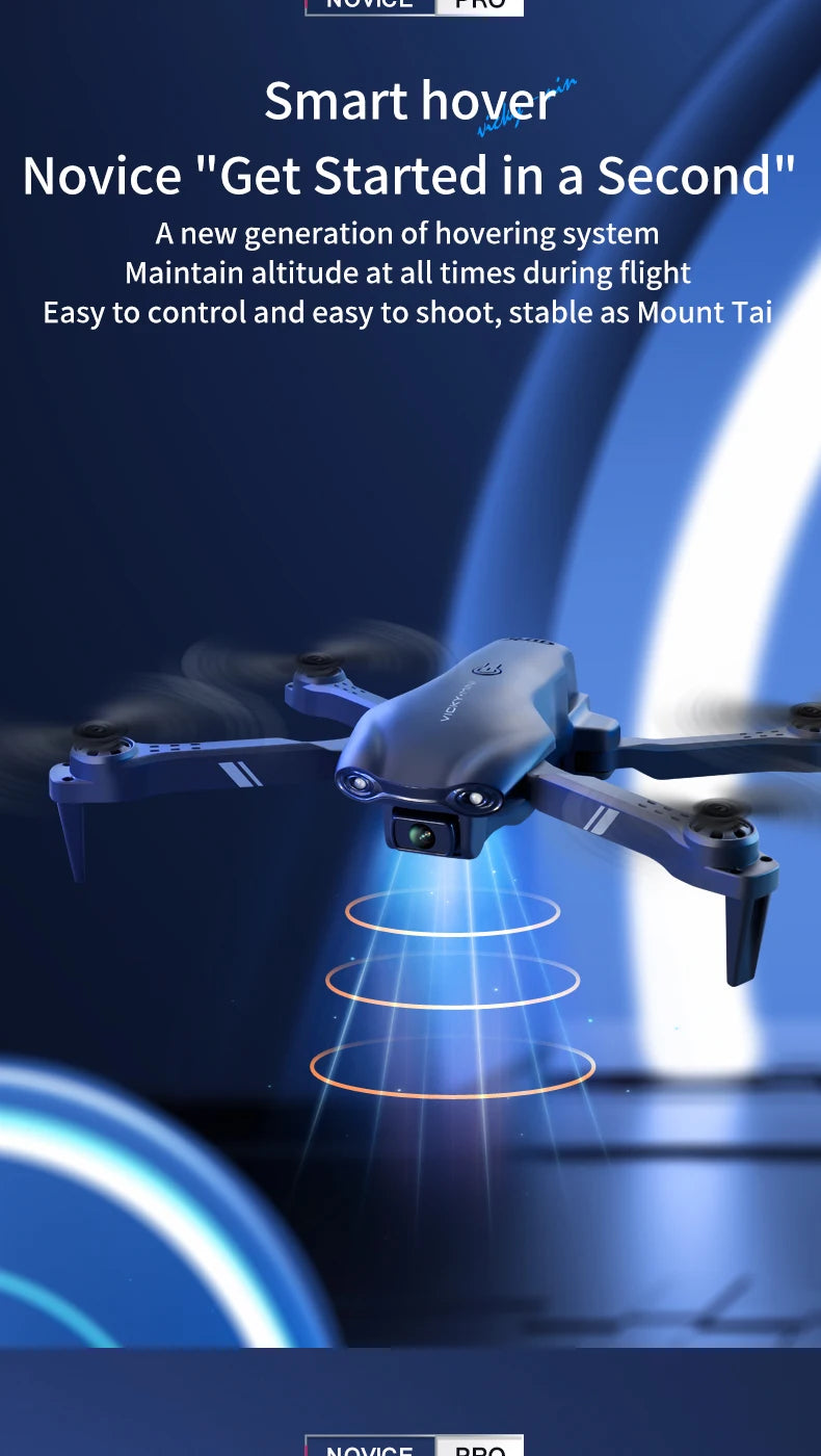 NEW V13 Mini Drone 4K HD Professional With 1080P Dual Camera 2.4G WIFi FPV Dron Foldable RC Quadcopter Gift Toy
