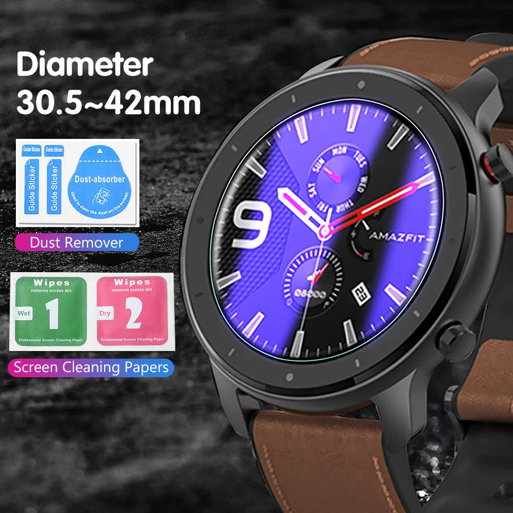 1/2/3pcs Smart Watch Glass Screen Protector Film 30.5 31 31.5 32 32.5 33 33.7 34 34.5 35 35.5 36 36.5 37 37.5 38 38.5 41 42mm