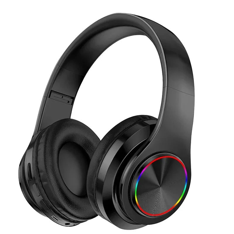 Wireless Bluetooth 5.0 Headphone With Microphone On-Ear Headset Stereo Sound Earphones Sports Gaming Foldable Headphones
