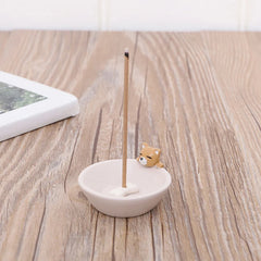 Cartoon Animal Shape Incense Stick Holder Leaf Shape Line Incense Burner Table Crafts Sandalwood Coil Base Home Decoration