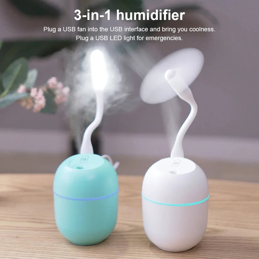 2024 Xiaomi Ultrasonic Air Humidifier Essential Oil Diffuser Car Purifier Aroma Anion Mist Maker With Portable USB LED Light New