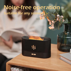 Perfume Humidifier Ultrasonic Air Humidifier With LED Lighting Simulation Colorful Flame Fragrance Essential Oil Flame Lamp