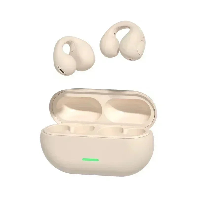 NEW Bluetooth 5.3 Wireless Bone Conduction Headphones T75 Clip Ear Music Noise Canceling Headset HD Call Sports Gaming Earphone